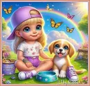 Girl and her Dog 