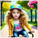 Girl with Bike