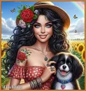 Beautiful Woman with her Gorgeous Pup