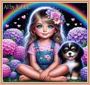 Cute girl and her Dog
