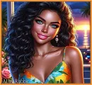 Beautiful Tropical Beach Girl