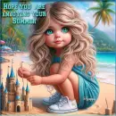 Cute girl on beach 