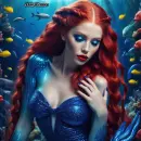 Mermaid blue glitter