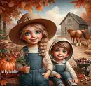 Girl and Boy at Autumn