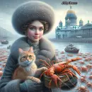 Woman with cat