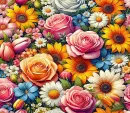 Flowers and Roses Background