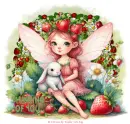 Strawberry Fairy (With Word Art-Thinking Of You)