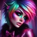 rainbow Emo girl