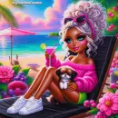girl on holiday