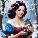 Girl with squirrel