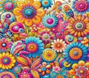 Flower Power Background - by Robbie