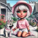 Girl and her dog - Jane 