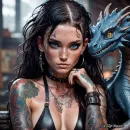Girl with Dragon