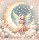 Fairy sitting in the moon 