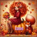 Redhead on a pumpkin - Jane 