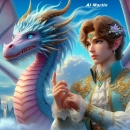 Elfen Mann mit Drachen