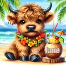 Cute Summer highland cow