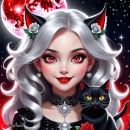 girl with cat