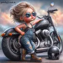 Girl with Harley
