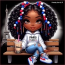 Girl with olympics shirt on 