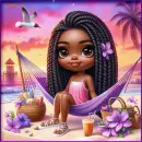 Girl on beach 1