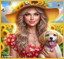 Woman with her Dog