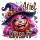 Ariel for Halloween loves it