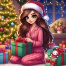 Girl on Christmas 