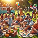 Fun picnic with friends