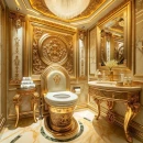 Golden toilet