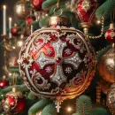 Luxury red Christmas ball