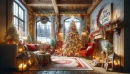 Christmas tree in a cozy room