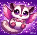 Sugar Glider purple background