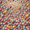 Friendly background with balloons