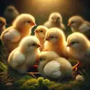 Chicks playing