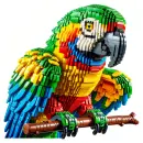 Parrot made from blocks