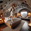 Dancing on a cave bed
