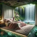 Waterfall fantasy bedroom