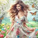 Woman in Springtime