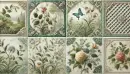 Garden tiles wallpaper