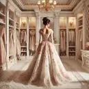 Lady in her walk in closet