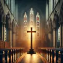 Cross in a church