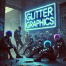 Neon Glitter Graphics emo scene
