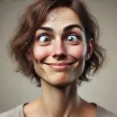 Mildly scary derpy woman