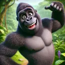 Cheerful gorilla