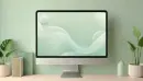 Pastel green wallpaper