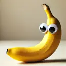 Banana with googly eyes