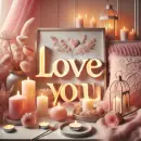 Love you with candles