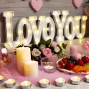Lovo you with led lights