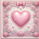 Cute card with a heart